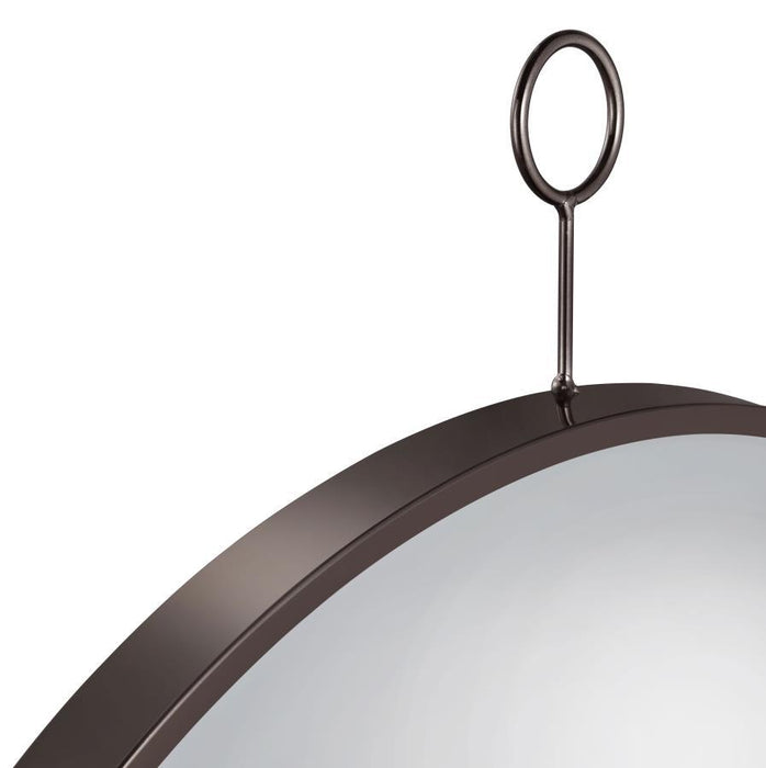 Gwyneth - Round Wall Mirror - Black Nickel Sacramento Furniture Store Furniture store in Sacramento