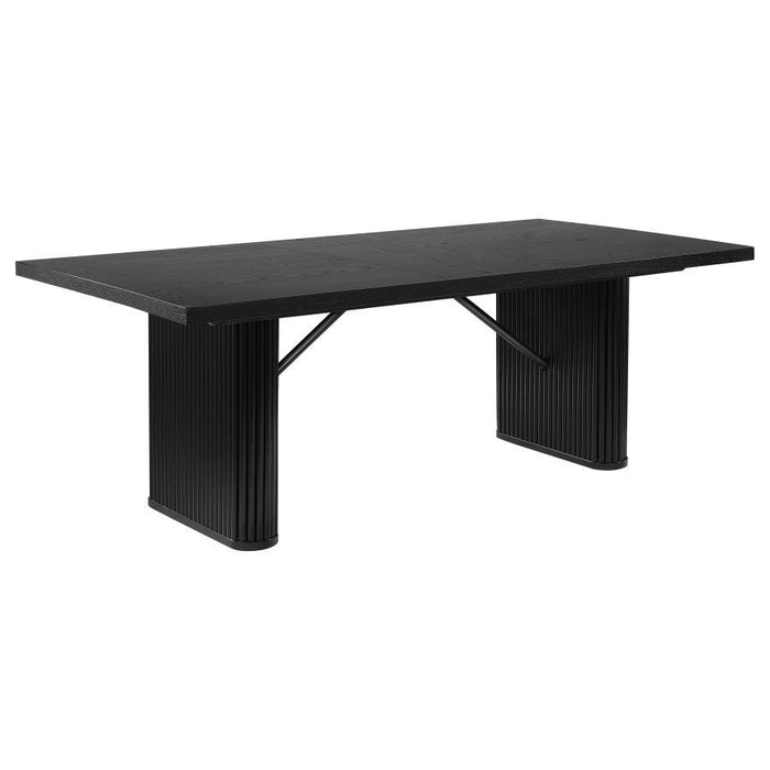 Catherine - Rectangular Double Pedestal Dining Table - Black Sacramento Furniture Store Furniture store in Sacramento