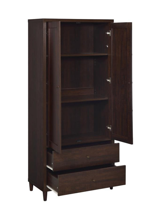 Wadeline - 2-Door Tall Accent Cabinet - Rustic Tobacco Sacramento Furniture Store Furniture store in Sacramento