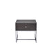 Iban - End Table - Gray Oak & Chrome Sacramento Furniture Store Furniture store in Sacramento