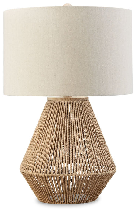 Clayman - Natural / Brown - Paper Table Lamp Sacramento Furniture Store Furniture store in Sacramento