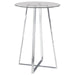 Zanella - Glass Top Bar Table - Chrome Sacramento Furniture Store Furniture store in Sacramento