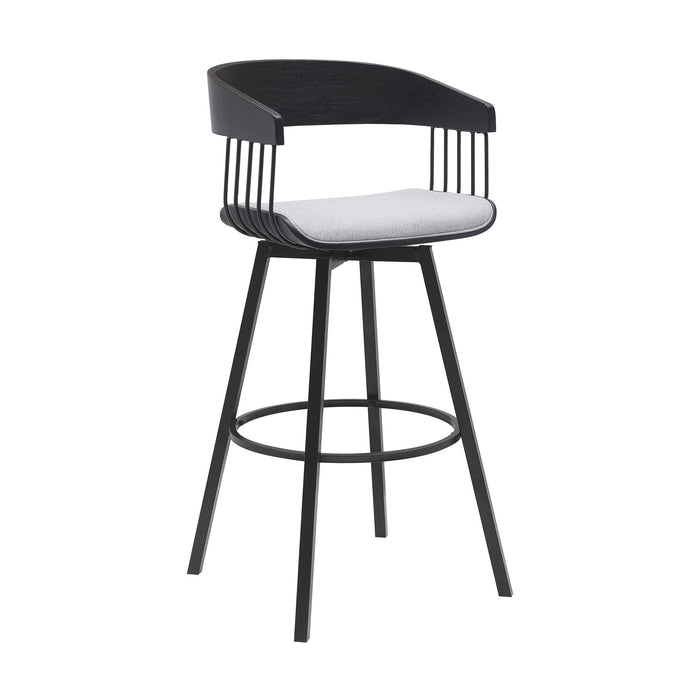 Athena - Swivel Black Metal Stool