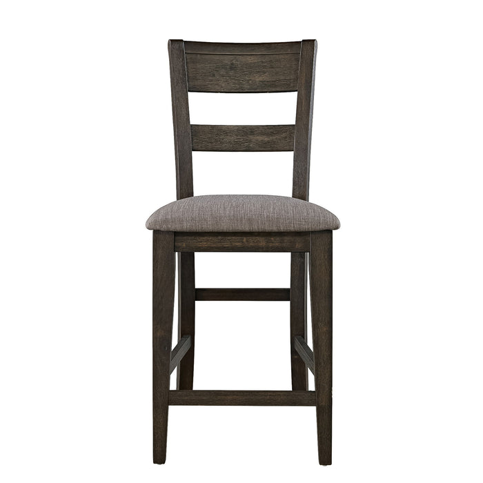 Double Bridge - Splat Back Counter Chair - Dark Brown