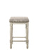 Tasnim - Stool (Set of 2) - Tan Fabric & Antique White Finish Sacramento Furniture Store Furniture store in Sacramento