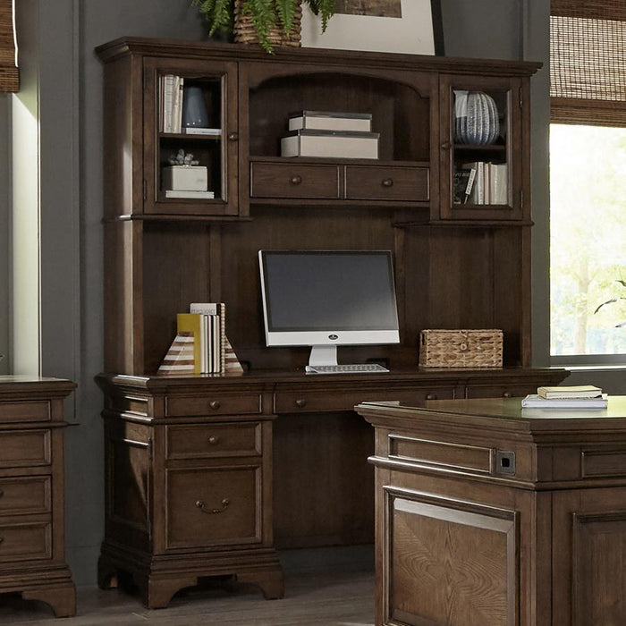 Hartshill - Credenza With Hutch - Burnished Oak