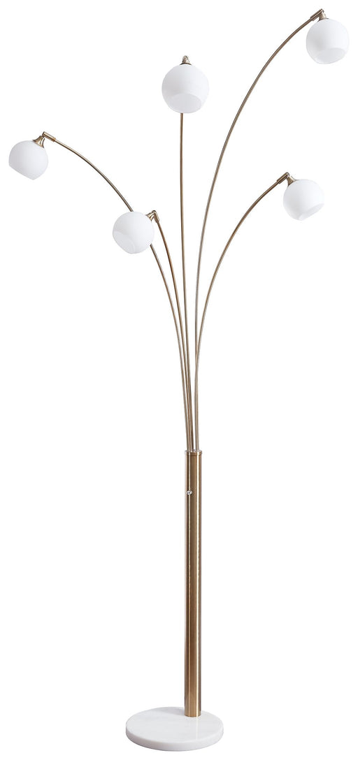 Taliya - Champagne / White - Metal Arc Lamp Sacramento Furniture Store Furniture store in Sacramento