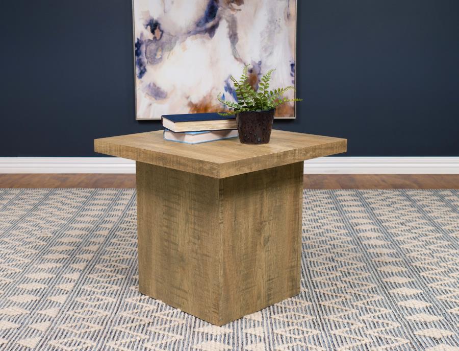 Devar - Square Engineered Wood End Table - Mango Sacramento Furniture Store Furniture store in Sacramento