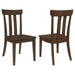 Reynolds - Slat Back Dining Side Chair (Set of 2) - Brown Oak Sacramento Furniture Store Furniture store in Sacramento