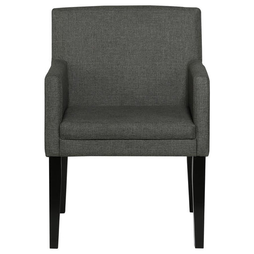 Catherine - Upholstered Dining Arm Chair (Set of 2) - Charcoal Gray And Black Sacramento Furniture Store Furniture store in Sacramento