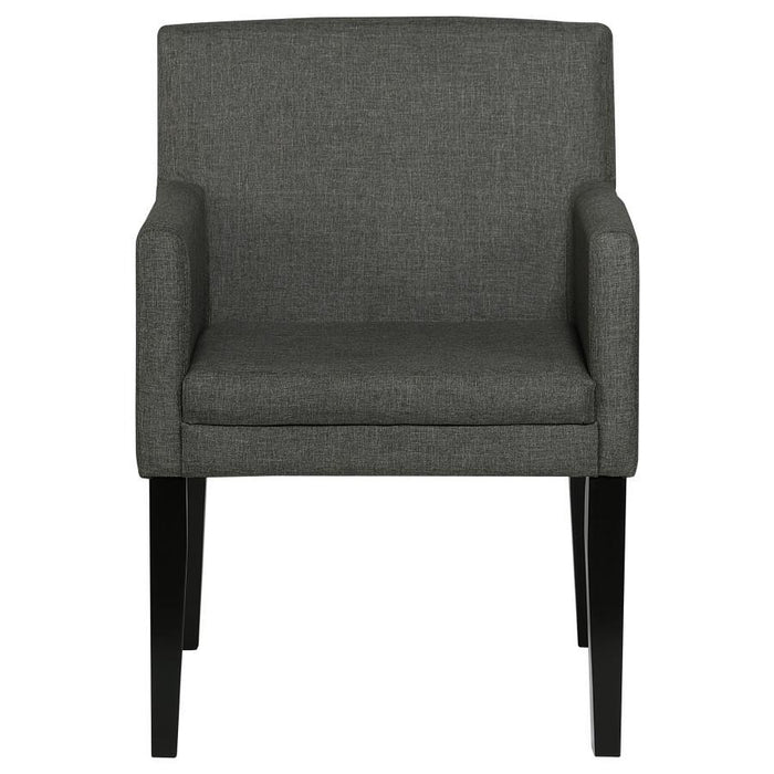 Catherine - Upholstered Dining Arm Chair (Set of 2) - Charcoal Gray And Black Sacramento Furniture Store Furniture store in Sacramento