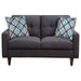 Watsonville - Tufted Back Loveseat - Gray Sacramento Furniture Store Furniture store in Sacramento