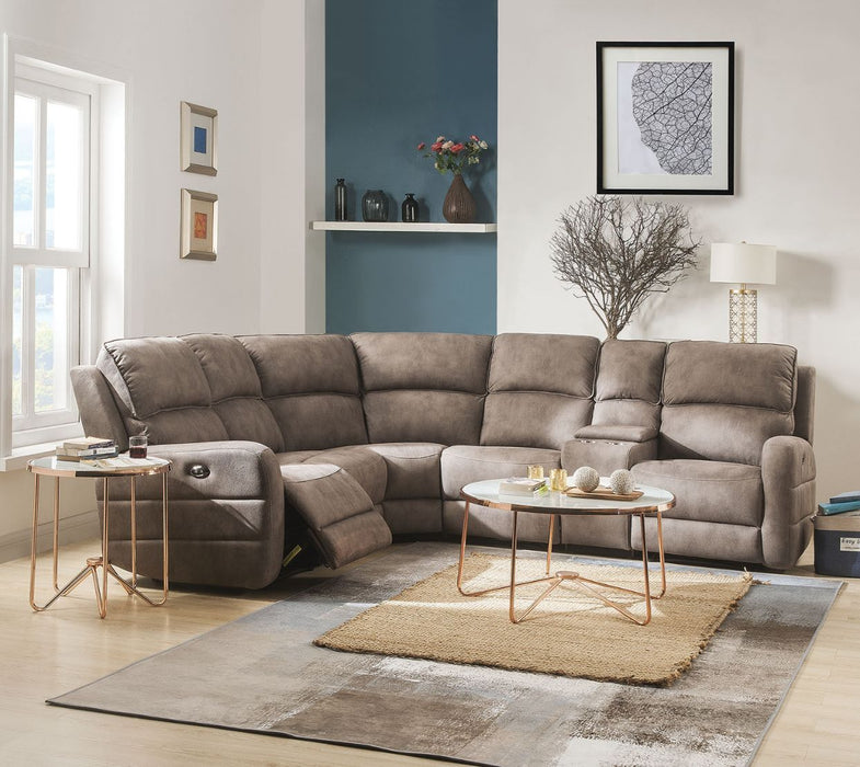 Olwen - Sectional Sofa - Mocha Nubuck Sacramento Furniture Store Furniture store in Sacramento