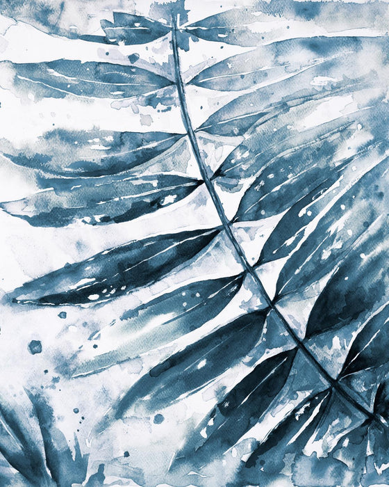 Blue Jungle Leaf II By Patricia Pinto - Blue