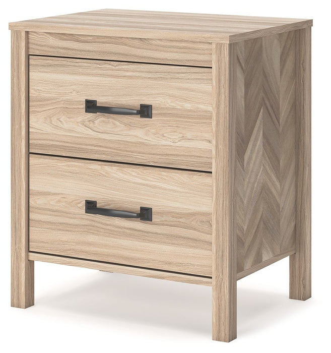 Battelle - Tan - Two Drawer Night Stand Sacramento Furniture Store Furniture store in Sacramento