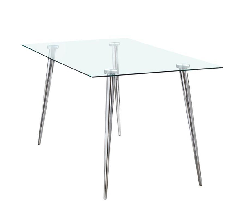 Gilman - Rectangle Glass Top Dining Table Sacramento Furniture Store Furniture store in Sacramento