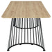 Altus - Swirl Base Dining Table - Natural Oak And Gunmetal Sacramento Furniture Store Furniture store in Sacramento