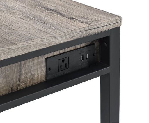 Disho - Desk - Light Weathered Oak & Black Finish Sacramento Furniture Store Furniture store in Sacramento