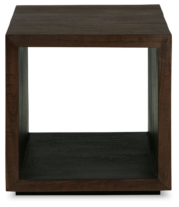 Hensington - Brown / Black - Square End Table Sacramento Furniture Store Furniture store in Sacramento