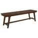 Reynolds - Rectangular Trestle Base Dining Bench - Brown Oak Sacramento Furniture Store Furniture store in Sacramento