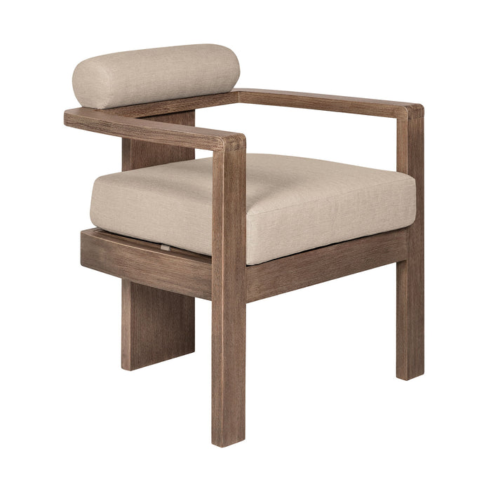 Relic - Outdoor Patio Dining Chair - Weathered Eucalyptus / Taupe