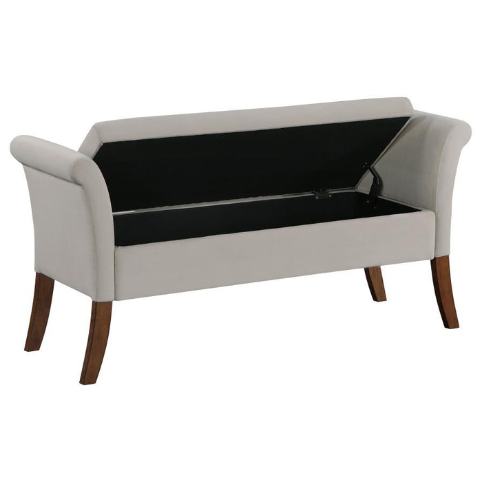 Farrah - Upholstered Rolled Arms Storage Bench Sacramento Furniture Store Furniture store in Sacramento