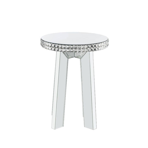 Lotus - End Table - Mirrored & Faux Crystals Sacramento Furniture Store Furniture store in Sacramento