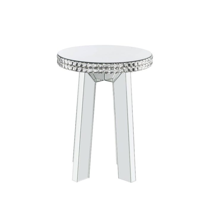 Lotus - End Table - Mirrored & Faux Crystals Sacramento Furniture Store Furniture store in Sacramento