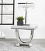 Kerwin - U-Base Square End Table - White And Chrome Sacramento Furniture Store Furniture store in Sacramento