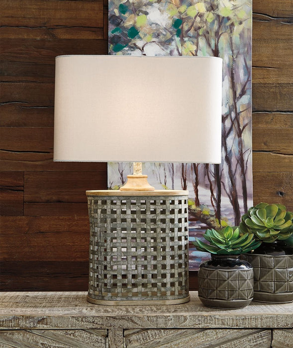 Deondra - Gray - Metal Table Lamp Sacramento Furniture Store Furniture store in Sacramento