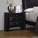 Briana - Rectangular 2-Drawer Nightstand - Black Sacramento Furniture Store Furniture store in Sacramento