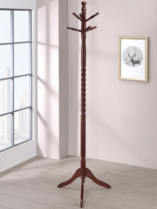 Riona - 2-Tier Coat Rack - Merlot Sacramento Furniture Store Furniture store in Sacramento