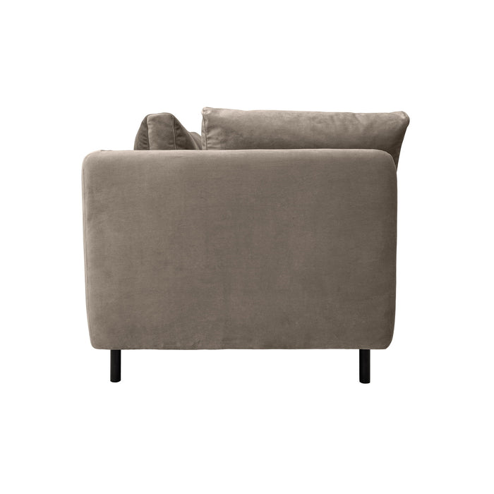 Serenity - 79" Fabric Sofa With Black Metal Legs