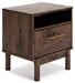 Calverson - Mocha - One Drawer Night Stand - Medium Sacramento Furniture Store Furniture store in Sacramento