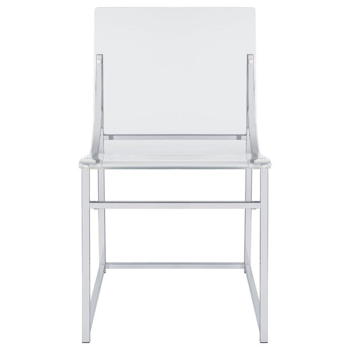 Acrylic - Dining Side Chair (Set of 2) - Clear And Chrome Sacramento Furniture Store Furniture store in Sacramento