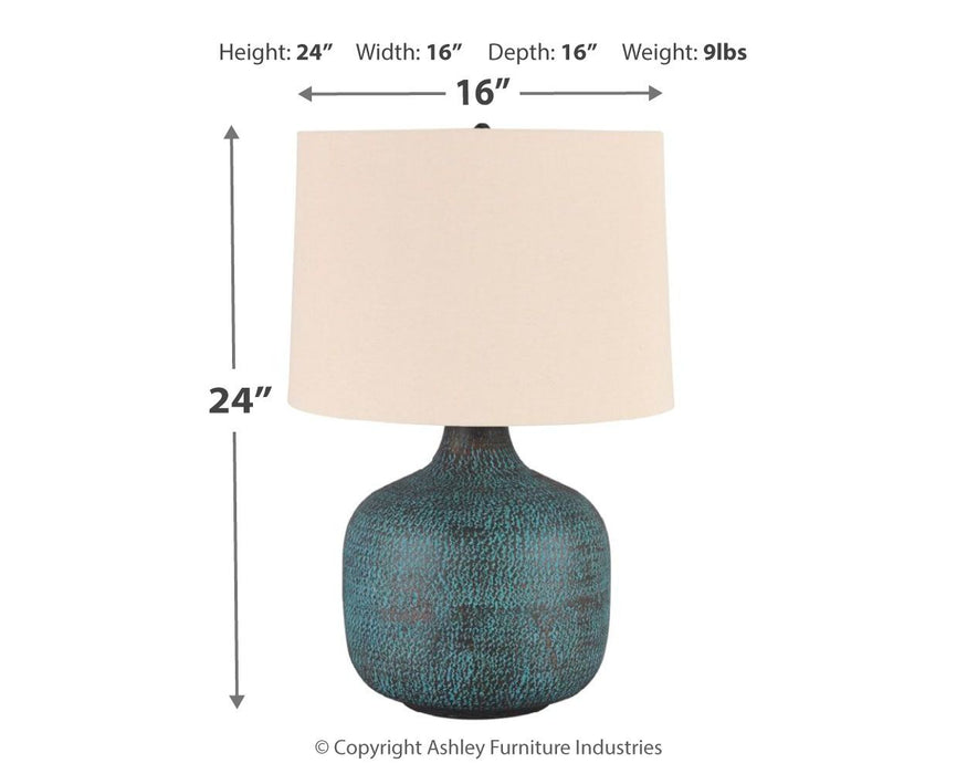 Malthace - Patina - Metal Table Lamp Sacramento Furniture Store Furniture store in Sacramento