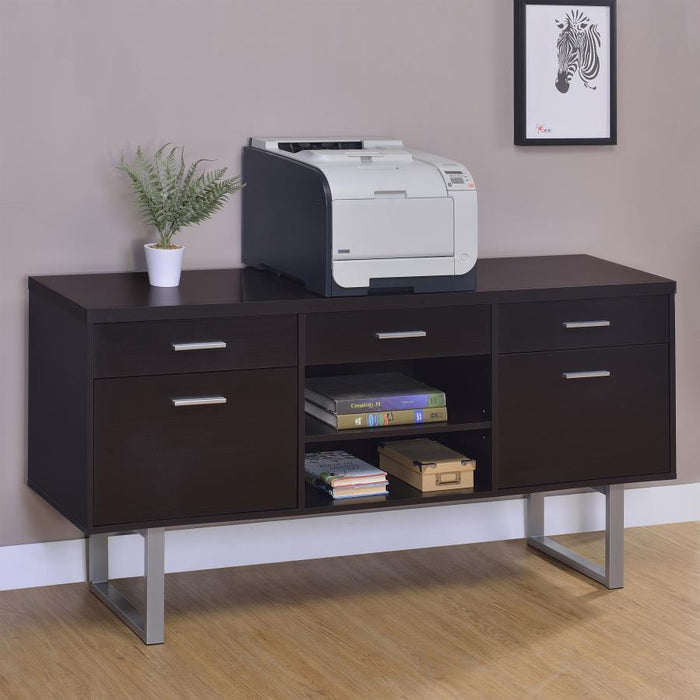 Lawtey - 5-Drawer Credenza With Adjustable Shelf - Cappuccino Sacramento Furniture Store Furniture store in Sacramento