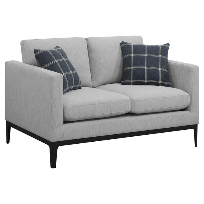 Apperson - Cushioned Back Loveseat - Light Gray Sacramento Furniture Store Furniture store in Sacramento