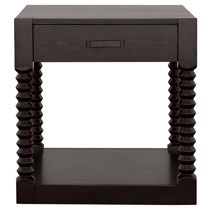 Meredith - 1-Drawer End Table - Coffee Bean Sacramento Furniture Store Furniture store in Sacramento