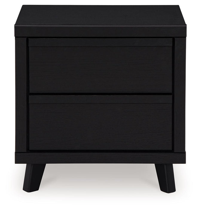 Danziar - Black - Two Drawer Night Stand Sacramento Furniture Store Furniture store in Sacramento