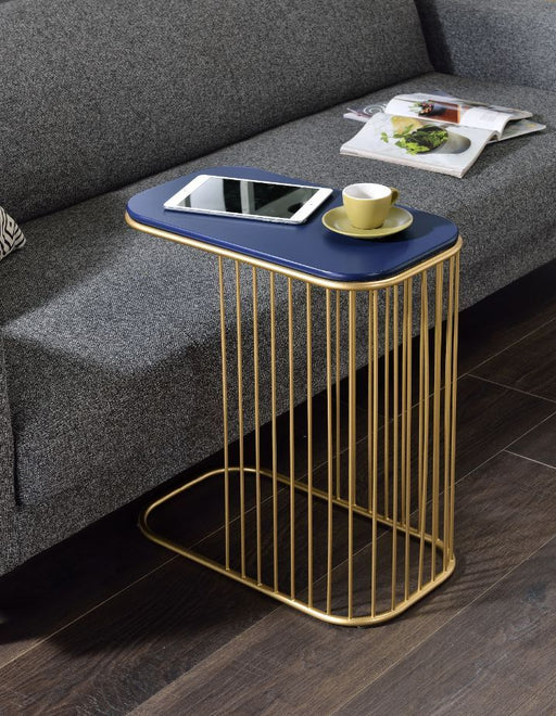 Aviena - Accent Table - Blue & Gold Finish Sacramento Furniture Store Furniture store in Sacramento