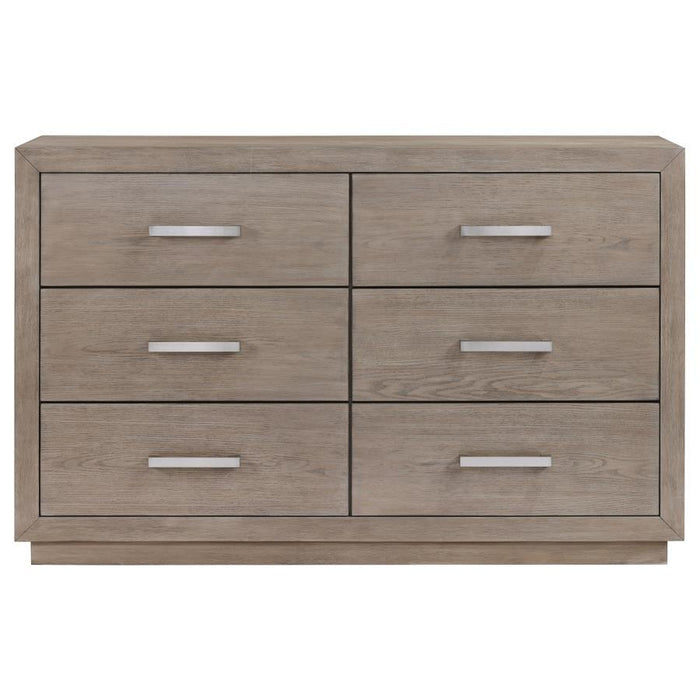 Kenora - 6 Drawers Dresser - Barley Brown