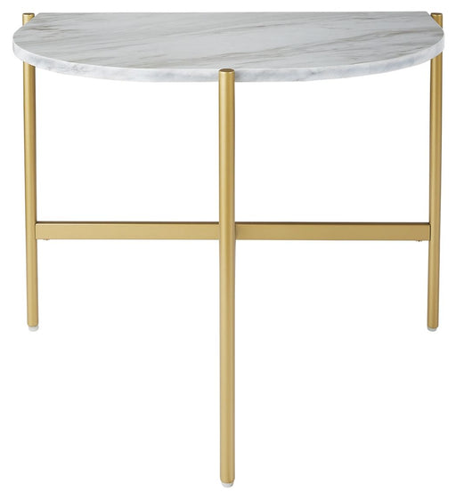 Wynora - White / Gold - Chair Side End Table Sacramento Furniture Store Furniture store in Sacramento