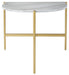 Wynora - White / Gold - Chair Side End Table Sacramento Furniture Store Furniture store in Sacramento