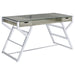 Emelle - 2-Drawer Glass Top Writing Desk - Gray Driftwood And Chrome Sacramento Furniture Store Furniture store in Sacramento