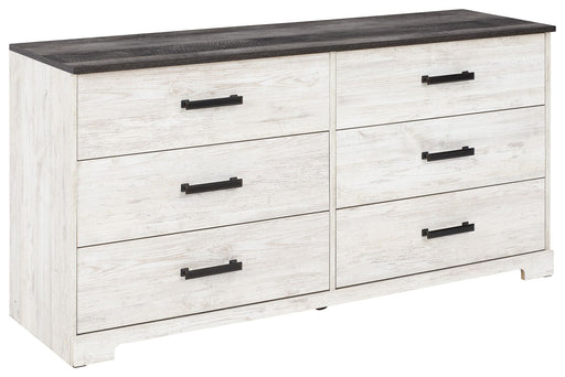 Shawburn - White / Black / Gray - Six Drawer Dresser - Pewter-tone Pulls Sacramento Furniture Store Furniture store in Sacramento