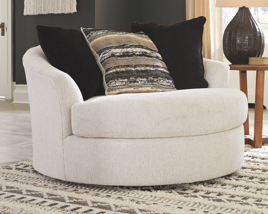 Cambri - Snow - Oversized Round Swivel Chair Sacramento Furniture Store Furniture store in Sacramento