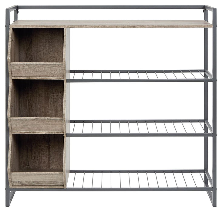 Maccenet - Grayish Brown / Gunmetal - Shoe Rack Sacramento Furniture Store Furniture store in Sacramento