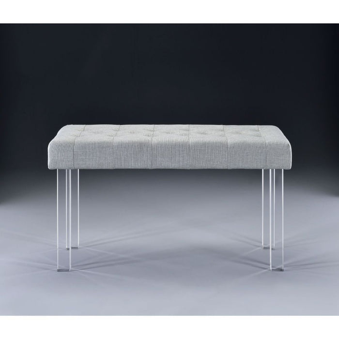 Bagley - Bench - Linen & Clear Acrylic Sacramento Furniture Store Furniture store in Sacramento