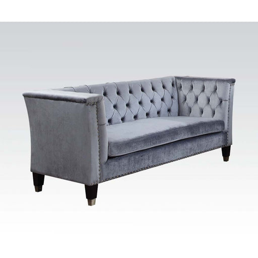 Honor - Loveseat - Blue-Gray Velvet Sacramento Furniture Store Furniture store in Sacramento